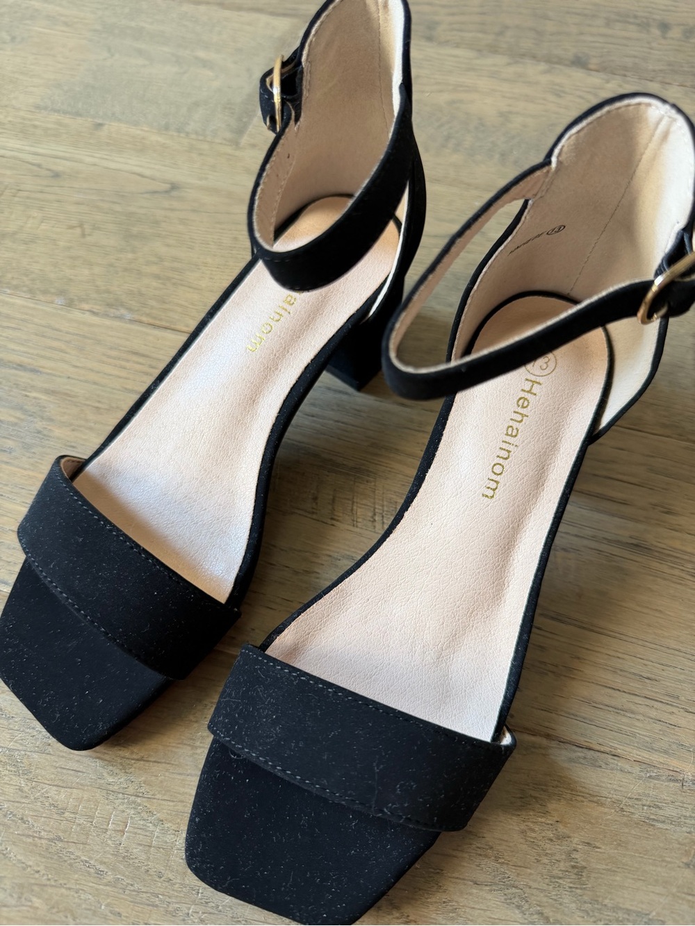 New Black Kitten Heel Girls 13Y